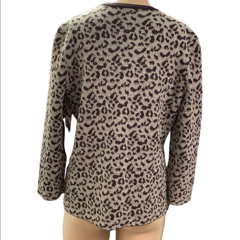NWT Jones New York leopard print one button cardigan size S new with tags Y2K - Picture 10 of 13
